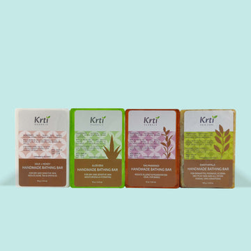 Krti Herbals Combo (Pack of 4) | கற்றாழை, நல்பமாரா, பால் & தேன், தண்டபால சோப்