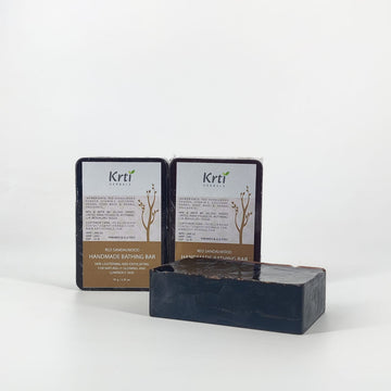 Red Sandalwood Handmade Bathing Bar | Glowing & Radiant Skin | 100% Natural & Chemical Free | All Skin Types | Pack Of 3 - 95g each