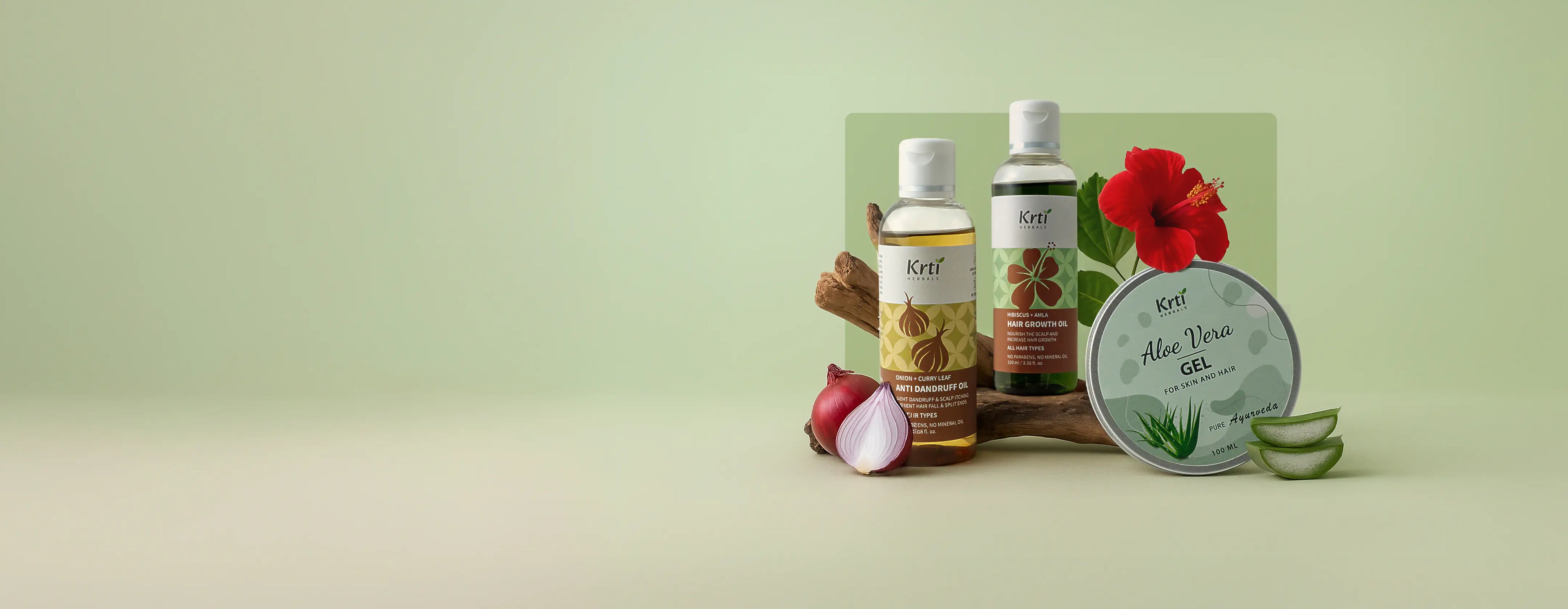 Anti Hair Fall Collection featuring Ayurvedic oils and Triphala shampoo for stronger roots
