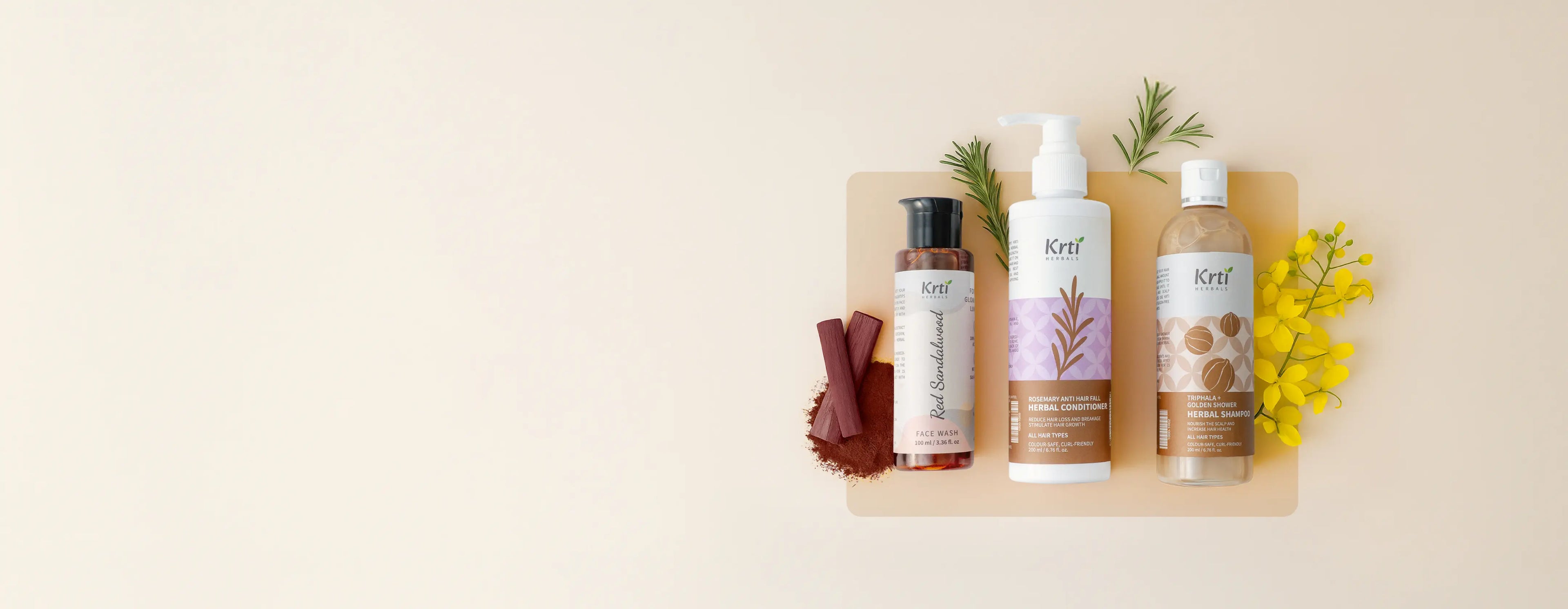 Herbal and Ayurvedic Combo Packs for skin and hair health, combining oils, gels, and shampoos