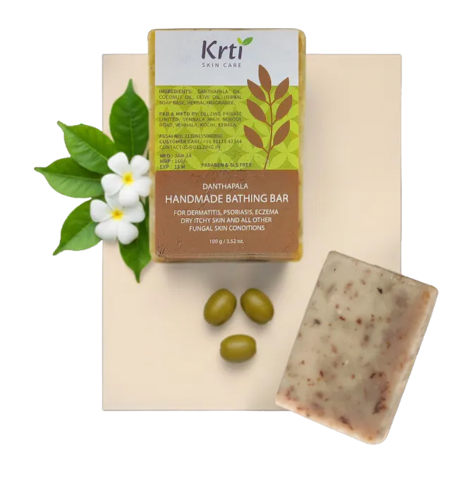 Benefits of Krti Herbals Danthapala Handmade Bathing Bar for Natural skin care and hydration