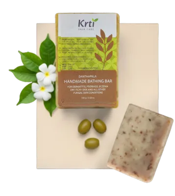 Benefits of Krti Herbals Danthapala Handmade Bathing Bar for Natural skin care and hydration