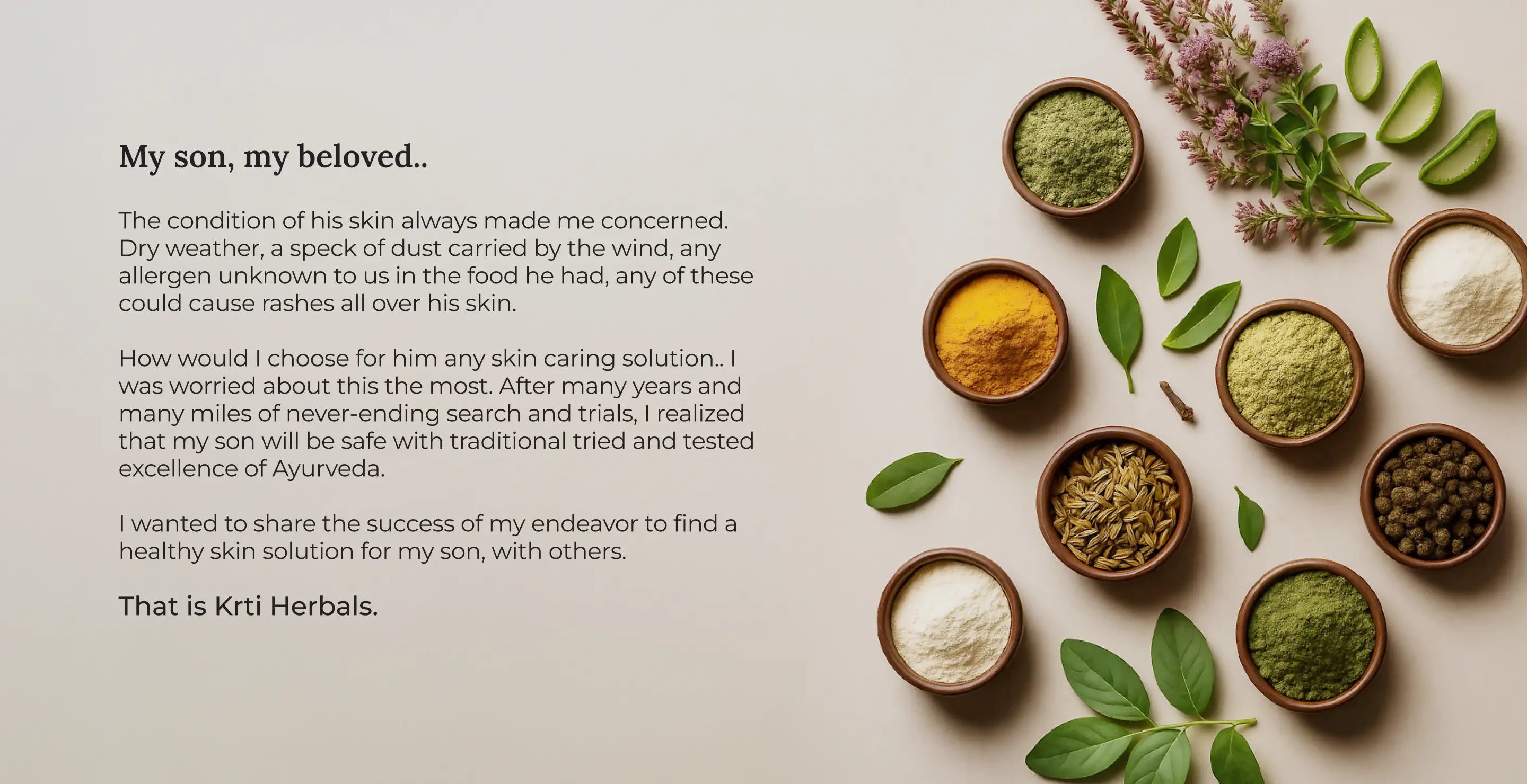 Krti Herbals brands origin story