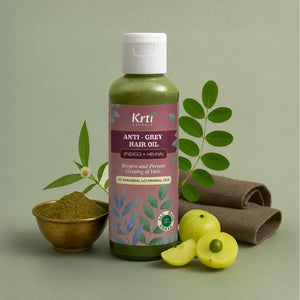 Ayurvedic Anti-Grey Hair Oil for Natural Colour Restoration