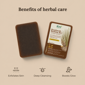 Vetiver Scrub Bathing Bar for Natural Glow & Gentle Exfoliation
