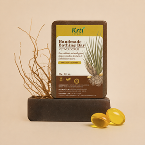 Vetiver Scrub Bathing Bar for Natural Glow & Gentle Exfoliation