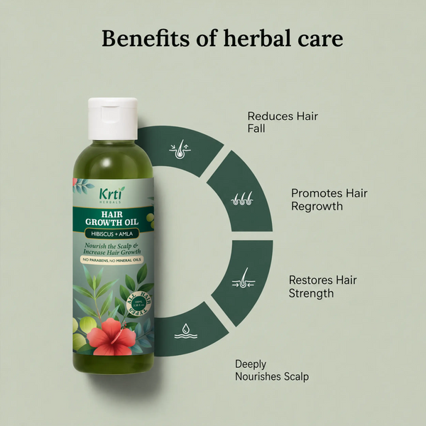 Ayurvedic Hair Growth Oil for Hair Fall Control & Regrowth
