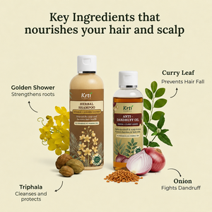 Dandruff Care Combo | Anti Dandruff Oil + Herbal Shampoo