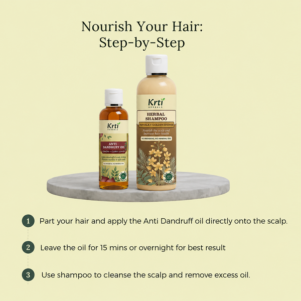 Dandruff Care Combo | Anti Dandruff Oil + Herbal Shampoo