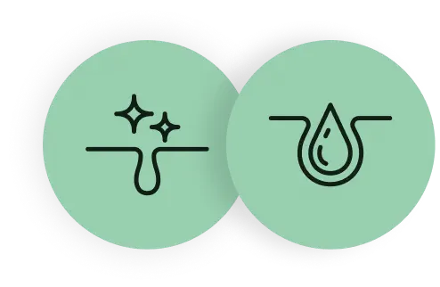 Aloe Vera and Tea Tree reduce scalp irritation while Nimba clears buildup
