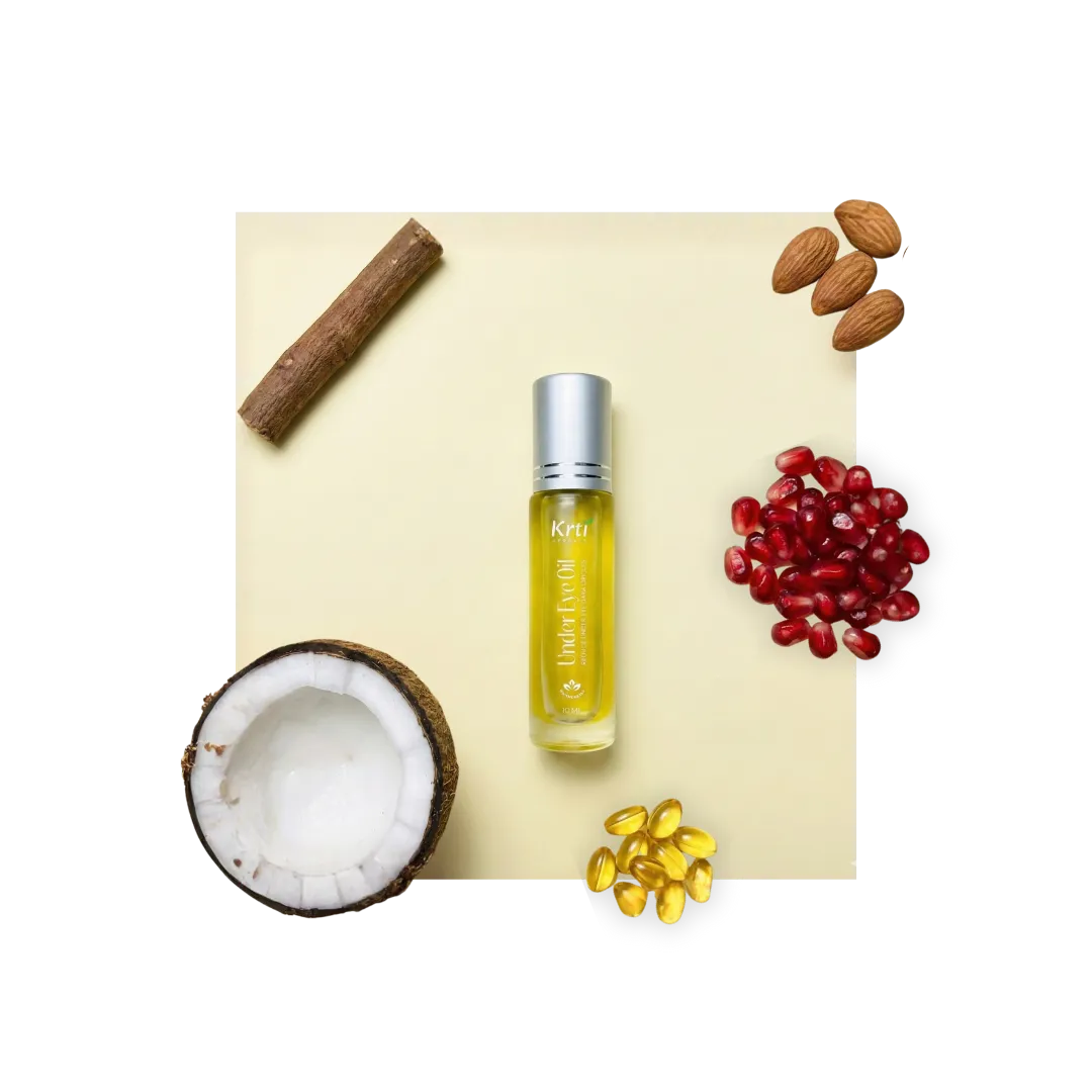 Benefits of Krti Herbals Under Eye Correcting Roll-On for Brightens under-eye tone and revive Puffiness