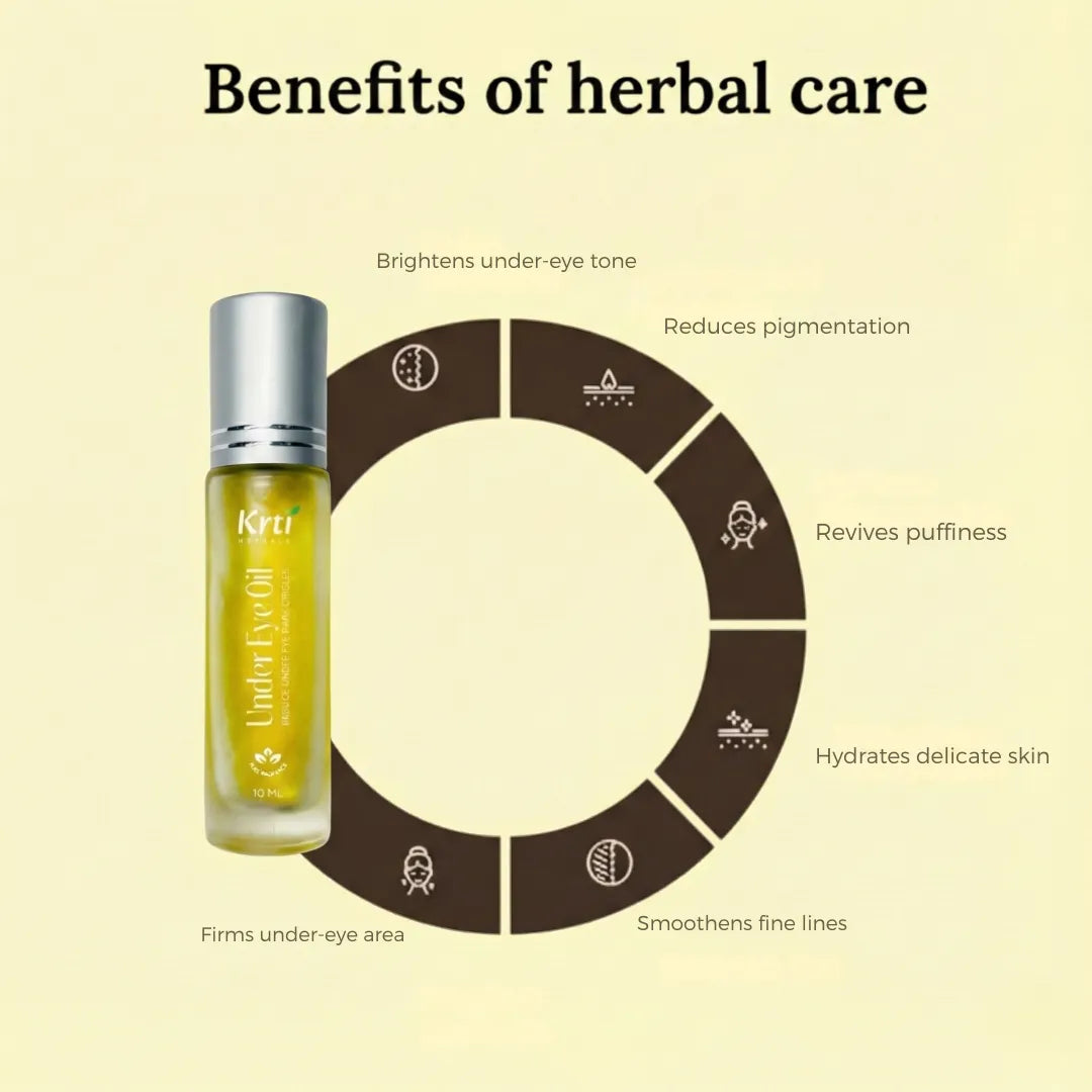 Benefits of Krti Herbals Under Eye Correcting Roll-On  for skin tone, fades dark spots, reduces pigmentation