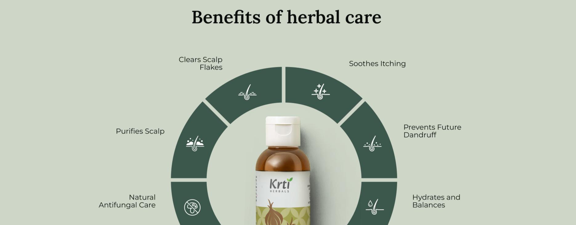 Benefits of Krti Herbals Anti Dandruff Oil for soothing scalp irritation, reducing flakes, and preventing dandruff