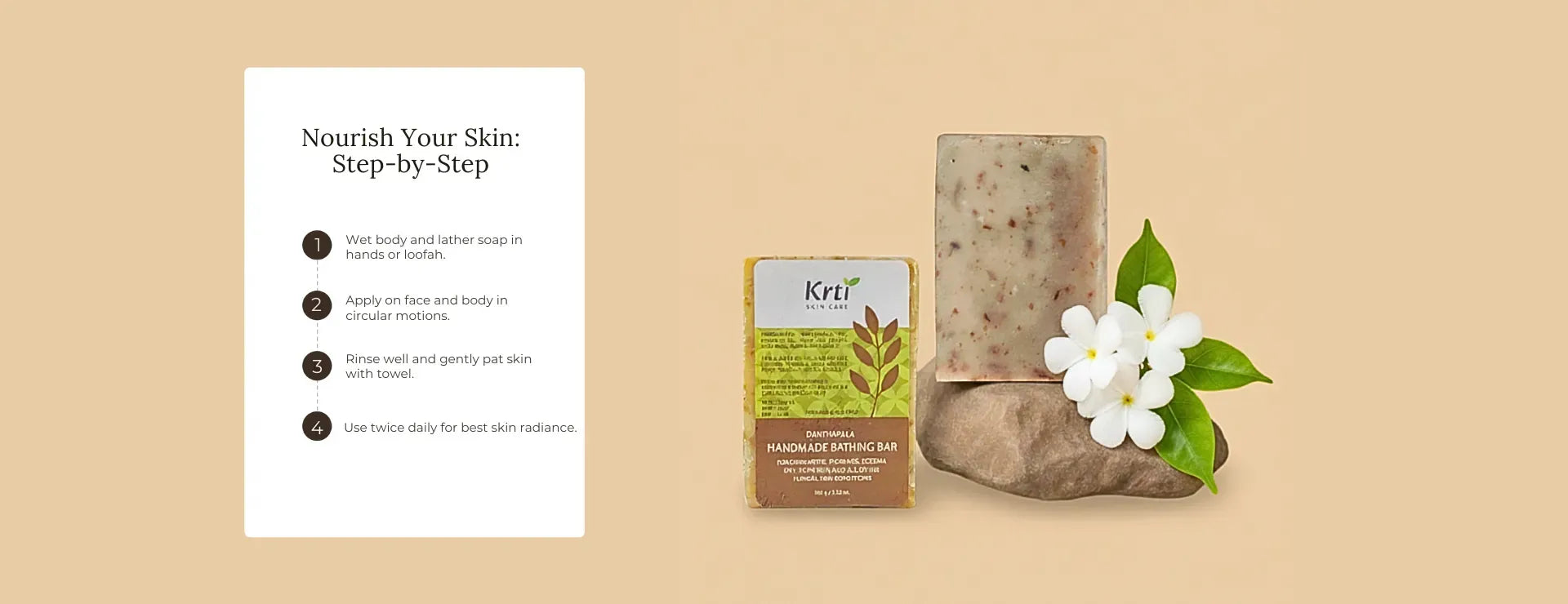  Step-by-step guide on using Krti Herbals Danthapala Handmade Bathing Bar for the best results
