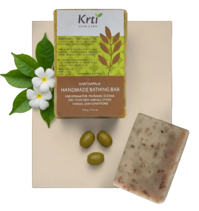 Benefits of Krti Herbals Danthapala Handmade Bathing Bar for Natural skin care and hydration
