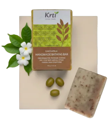 Benefits of Krti Herbals Danthapala Handmade Bathing Bar for Natural skin care and hydration