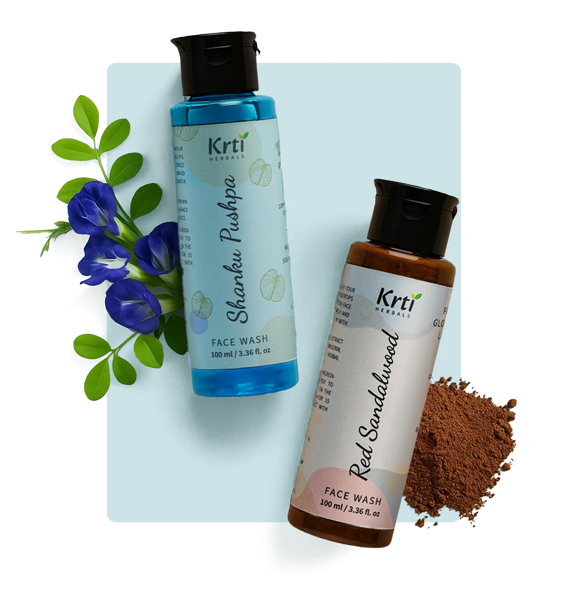 Red Sandalwood Face Wash – enhances glow, improves skin tone, and reduces blemishes naturally