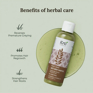 Anti Grey Hair Oil benefits – restores melanin, strengthens hair roots, and reduces greying