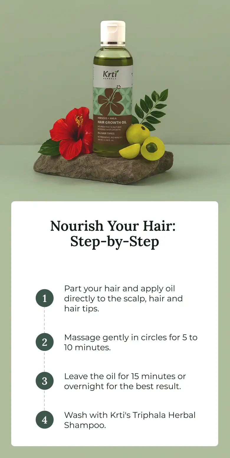  Instructions on how to apply Krti Herbals Hair Growth Oil for best results