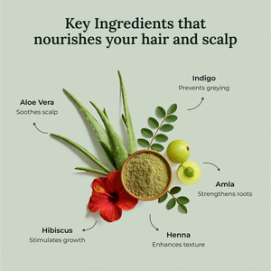 Natural ingredients used in Krti Herbals Hair Growth Oil such as Bhringraj, Amla, and Coconut Oil