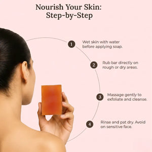 Instructions on how to use Krti Herbals Nalpamara Handmade Bathing Bar for best results