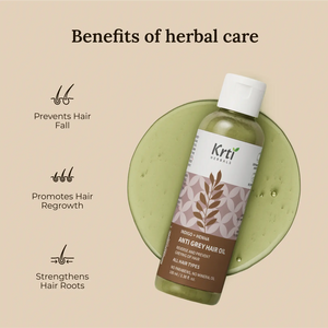 Anti Grey Hair Oil – boosts melanin, strengthens roots, and prevents pigment loss naturally