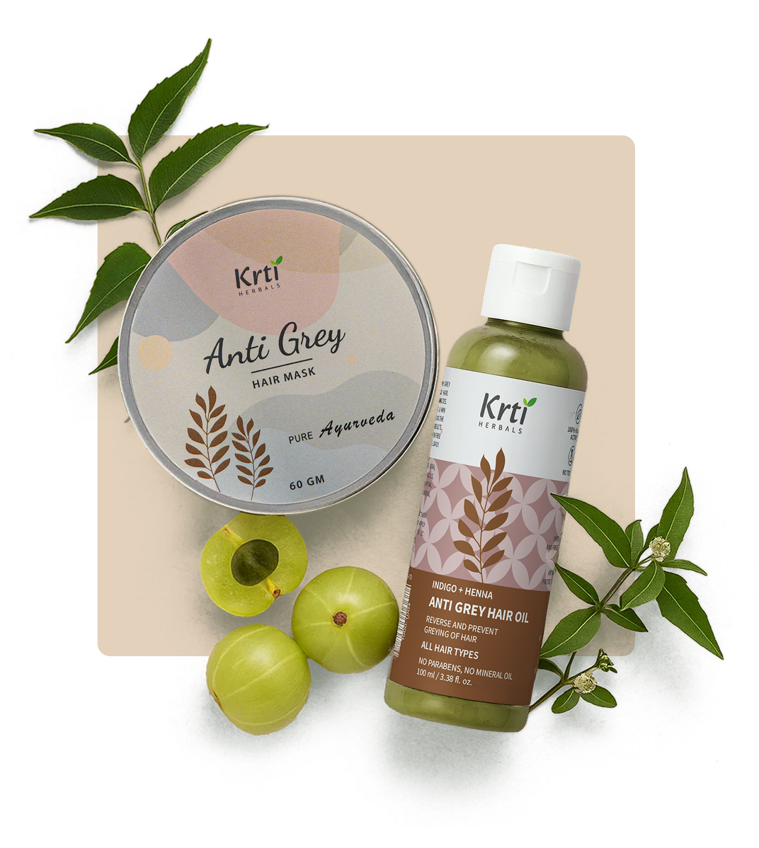Anti Grey Hair Oil – boosts melanin, strengthens roots, and prevents pigment loss naturally