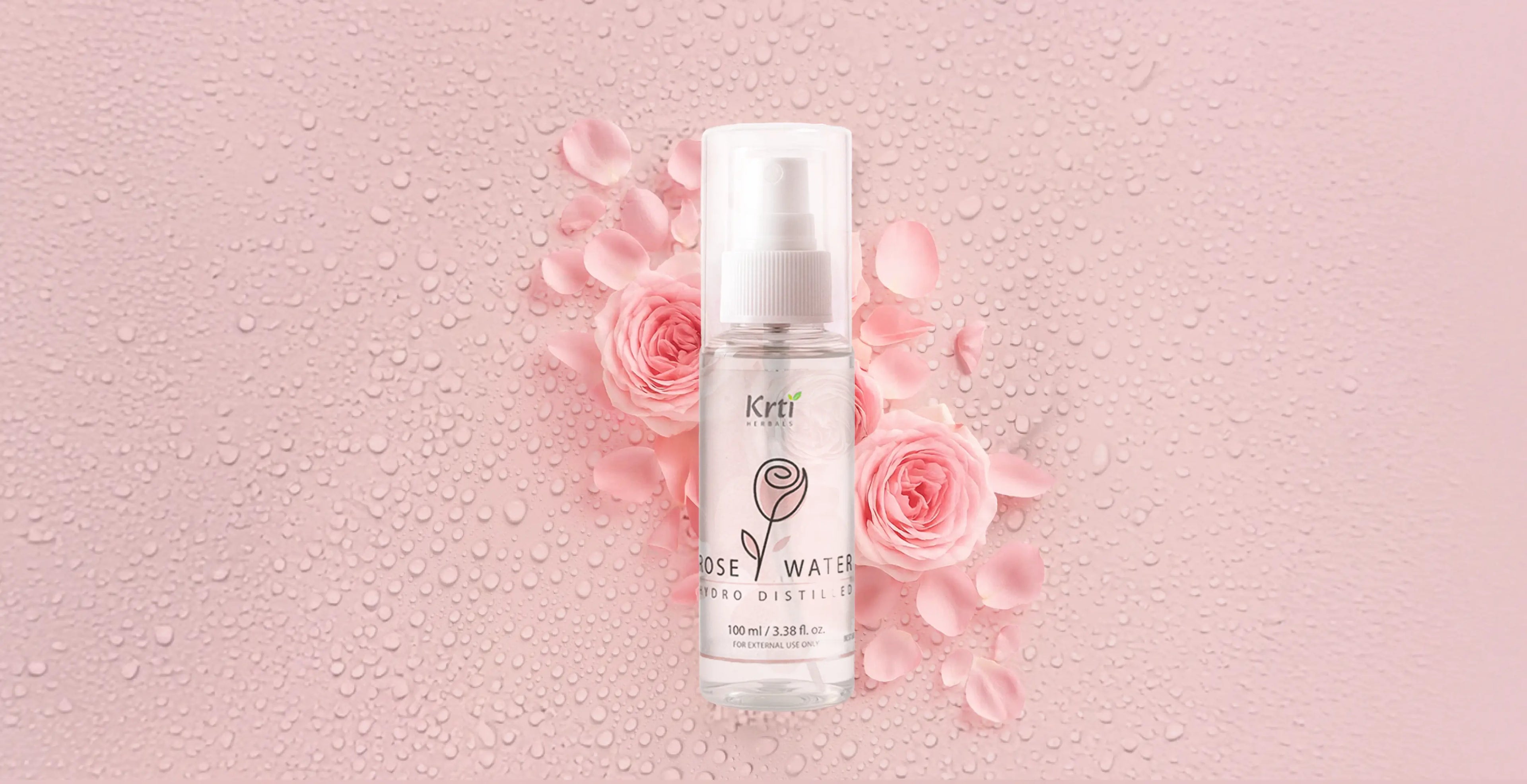 Rose Water – hydrates, tones, soothes, and refines skin texture and natural oil balance