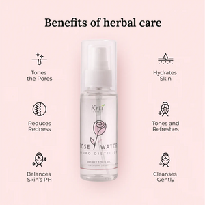 Rose Water Toner – tones pores, hydrates dry skin, reduces redness, and refreshes skin