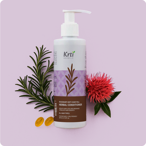 Krti Herbals Rosemary Herbal Conditioner for hair texture improvement, hydration, and adding shine